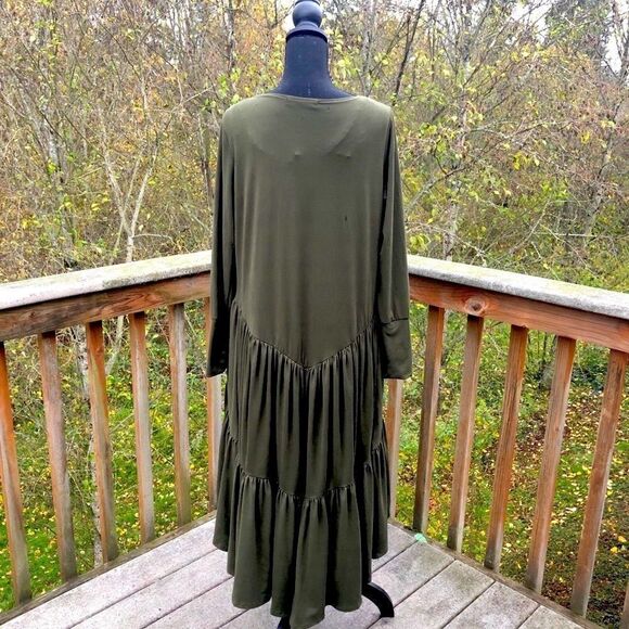 Ruffle Tiered Long Cardigan Duster - Picture 4 of 4